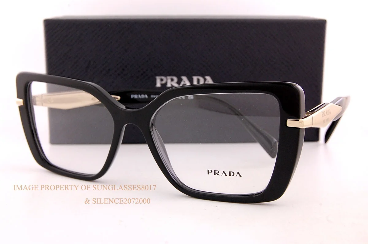 Brand New Prada Eyeglass Frames PR 03ZV 1AB Black For Women Size 55mm
