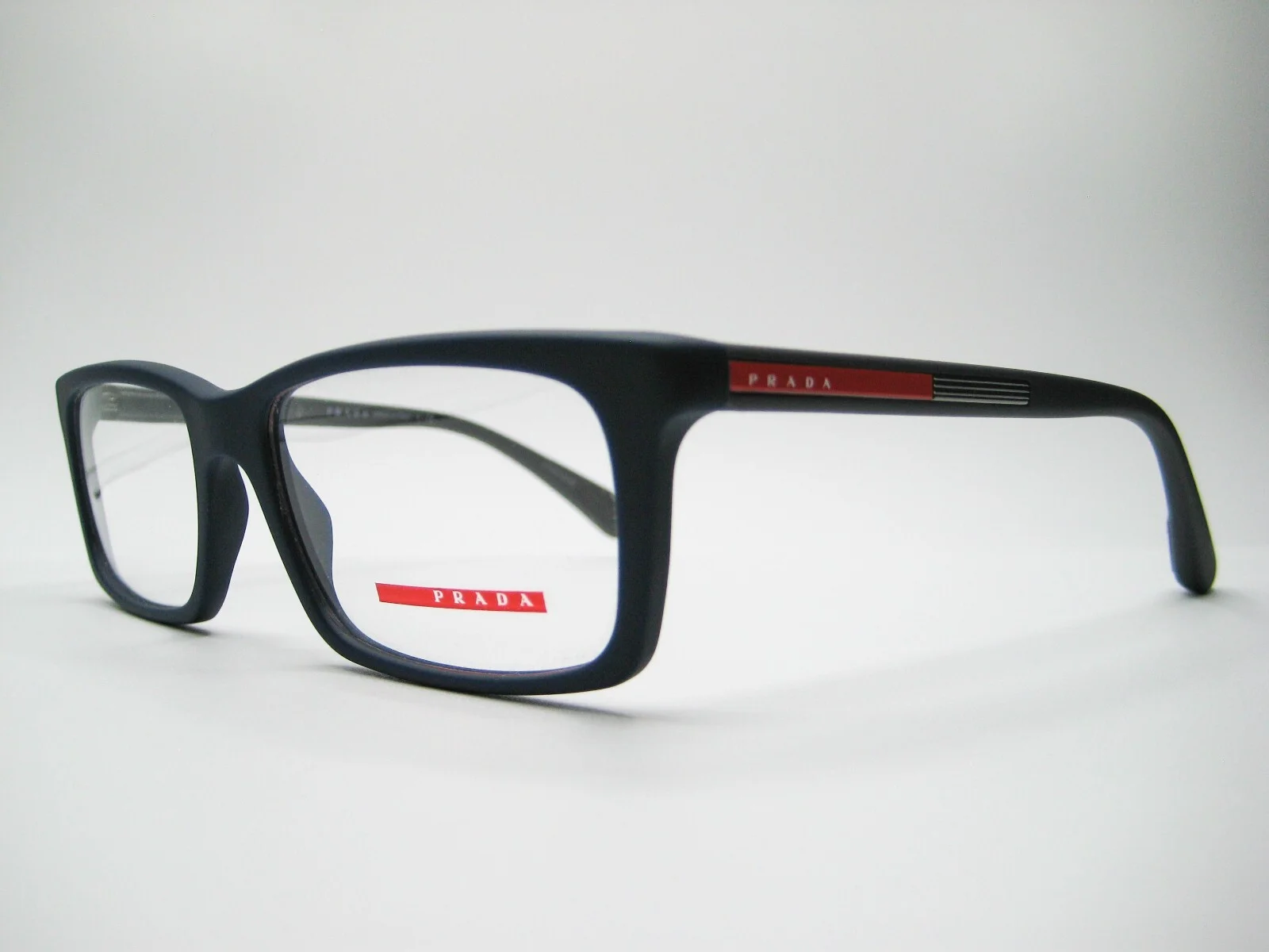 New authentic Prada Linea Rossa Eyeglasses PS 02CV TFY1O1 Rubber Blue 55mm