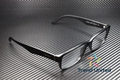 New Prada Heritage PR 16MV 1BO1O1 Matte Black Plastic Rectangle Eyeglasses 57mm 3