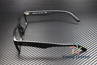 New Prada Heritage PR 16MV 1BO1O1 Matte Black Plastic Rectangle Eyeglasses 57mm 4
