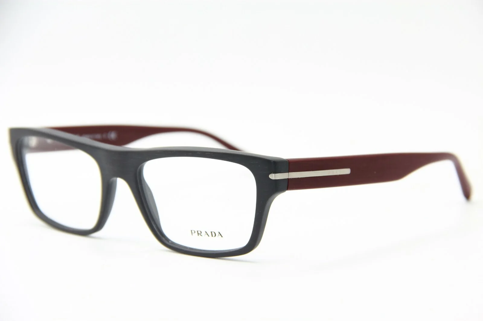 NEW PRADA PR 18R TV4-1O1 GREY EYEGLASSES AUTHENTIC RX PR18R 55-18