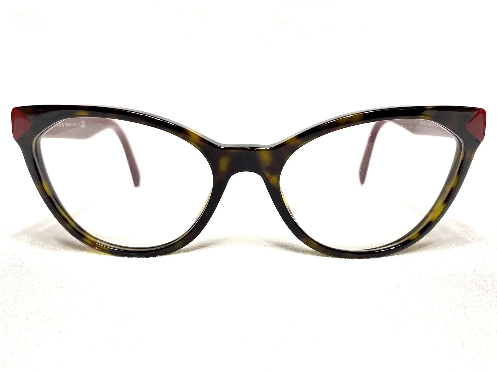 NEW Prada VPR02T USH-1O1 Womens Havana Cats Eye Modern Eyeglasses Frames 52/17