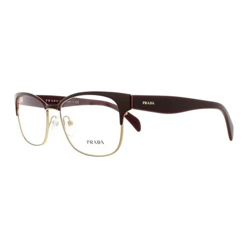 PRADA Conceptual PR 65RV UAN1O1 Bordeaux Gold Demo Lens 53 mm Women