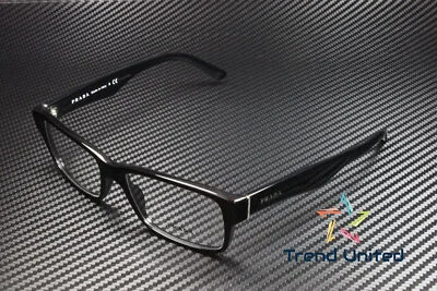 PRADA Heritage PR 16MV 1AB1O1 Gloss Black Demo Lens 57 mm Men