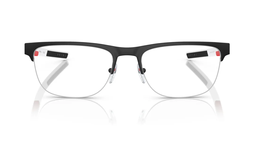 PRADA LINEA ROSSA EYEWEAR PS51QV DG01O1 55 Matte Black Half Rim Frmae 2