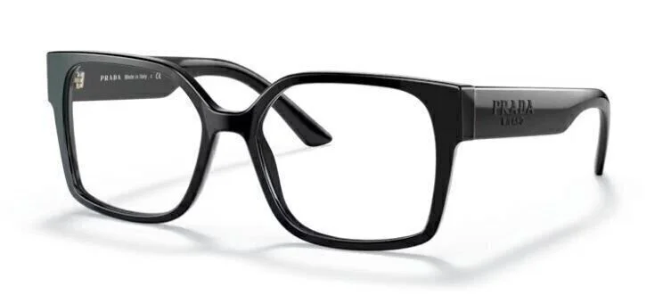 Prada PR 10WV 1AB1O1 Black Plastic Rectangle Eyeglasses 54mm
