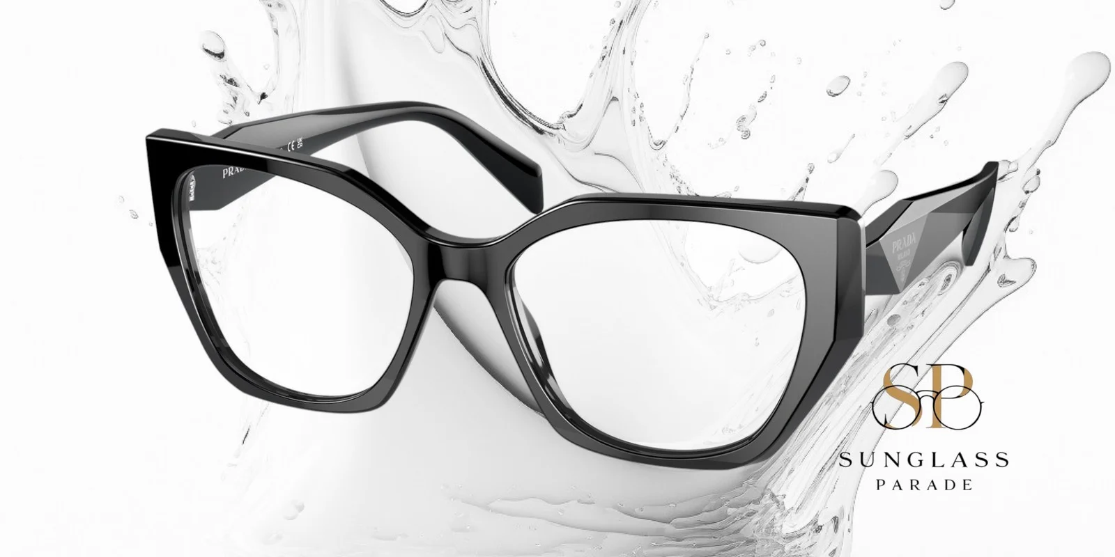 Prada PR 10WV 1AB1O1 Black Plastic Rectangle Eyeglasses 54mm 3