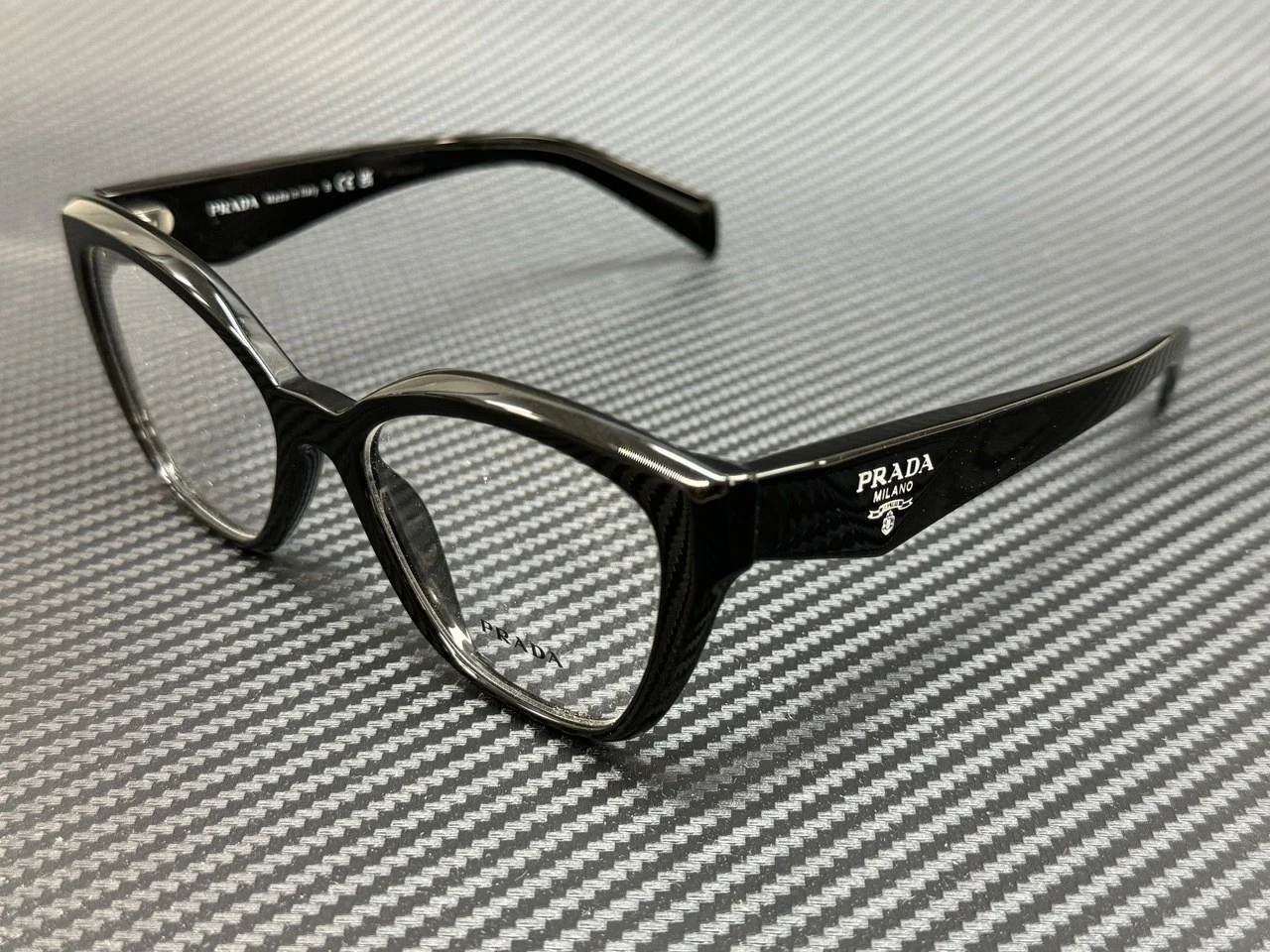Prada PR 10WV 1AB1O1 Black Plastic Rectangle Eyeglasses 54mm 4