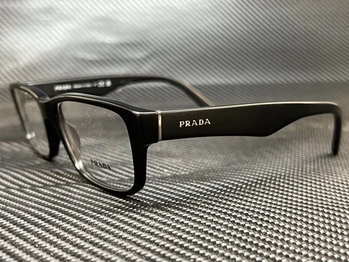 PRADA PR 16MV 1BO1O1 Matte Black Rectangle 57 mm Men