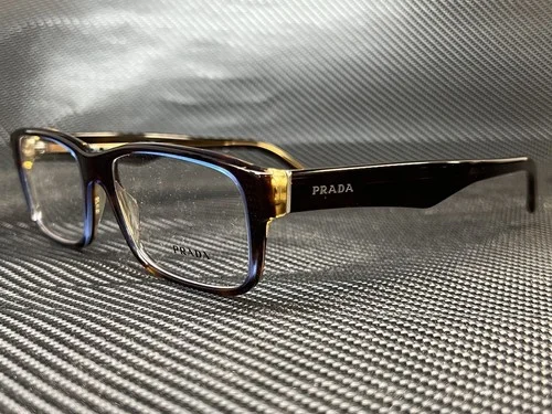 PRADA PR 16MV ZXH1O1 Tortoise Denim Rectangle 55 mm Men