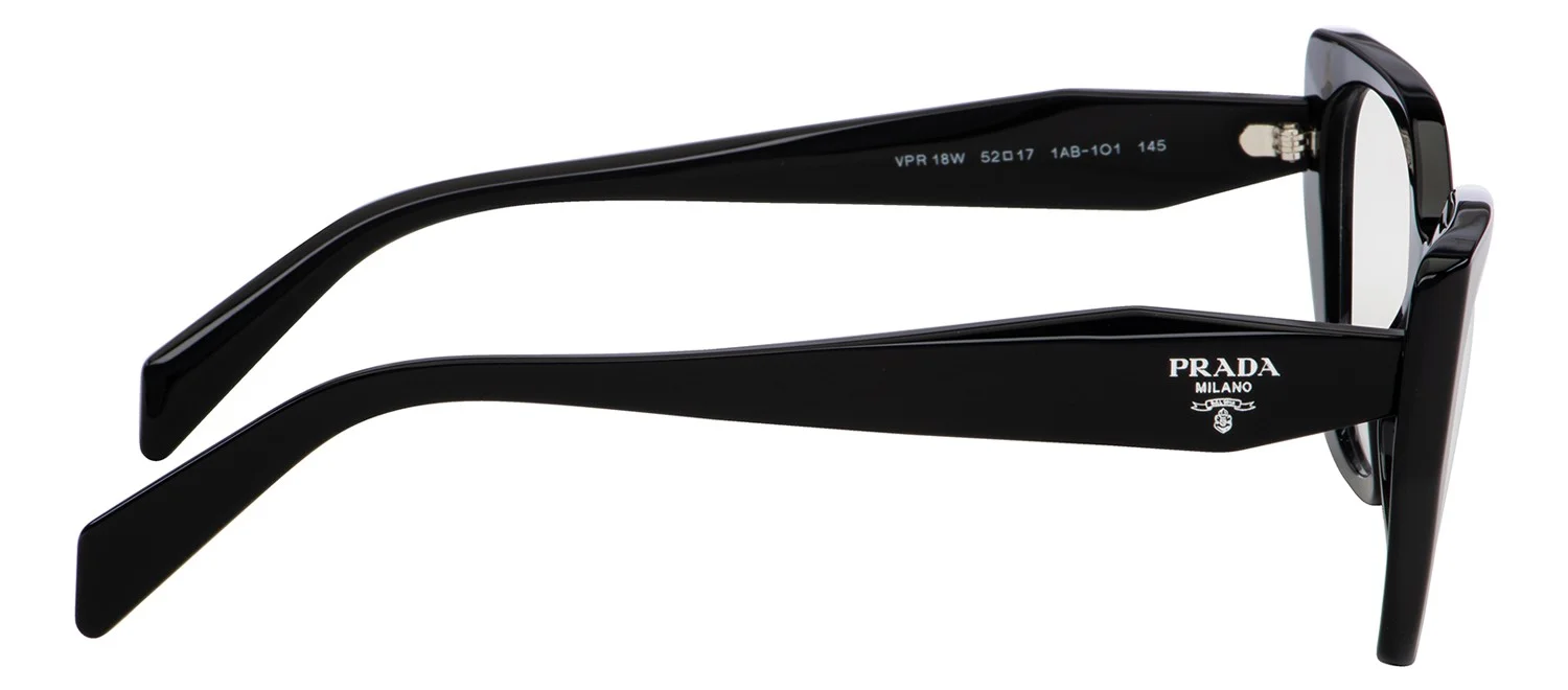 Prada PR 18WV 1AB1O1 Black Plastic Fashion Eyeglasses 52mm 2
