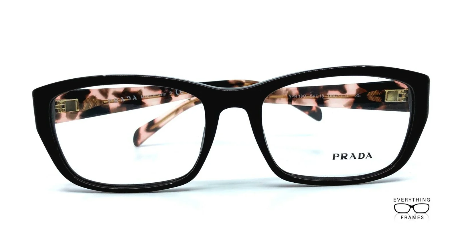Prada PR 18WV 1AB1O1 Black Plastic Fashion Eyeglasses 52mm 3