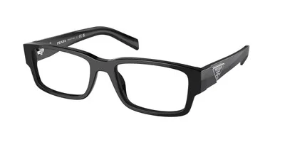Prada PR07ZV 1AB1O1 Mens Black Acetate Eyeglass Frames 55-19-140