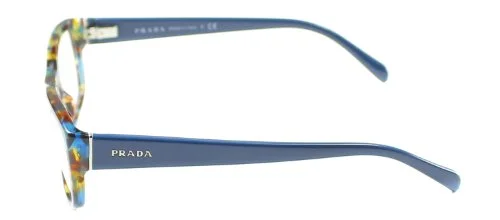 Prada PR18OV - NAG1O1 Eyeglass, Havana Spotted Blue, 52 mm 3
