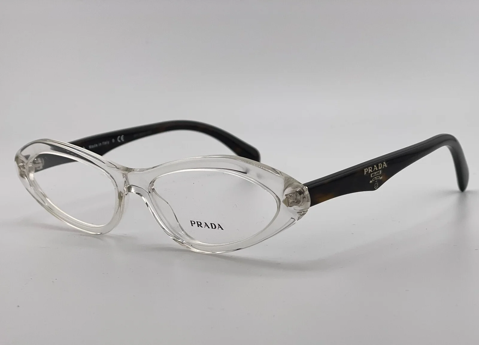 Prada VPR08O Clear / Havana Cat Eye Eyeglasses Frames 55mm 16mm 135mm