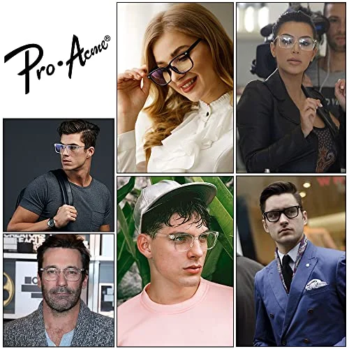 Pro Acme Non-prescription Glasses Frame Clear Lens Eyeglasses (Transparent) 2